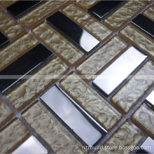 Crystal&Glass Tiles, Straight Flange Glass and Crystal Plating Surface/ Mosaic Tiles